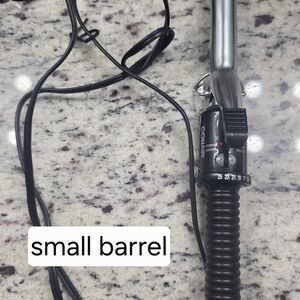 Small Barrel Curling Iron - Black and Silver